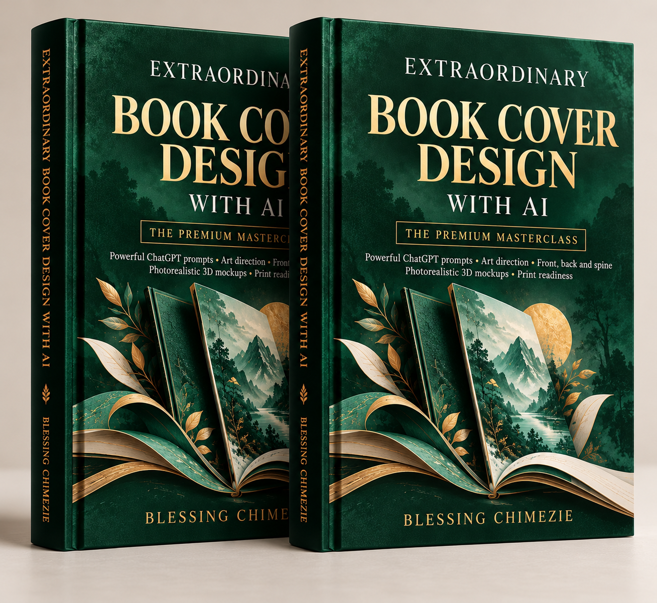 Extraordinary Book Cover Design with AI masterclass books