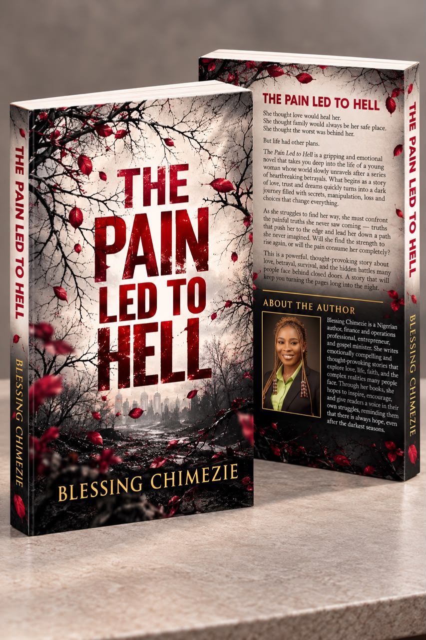The Pain Led to Hell front and back cover mockup